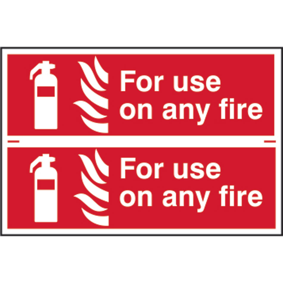 For use on any fire - PVC (300 x 200mm) 