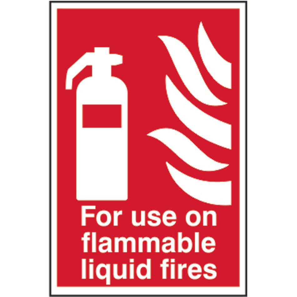 For use on all flammable liquid fires - PVC (200 x 300mm)