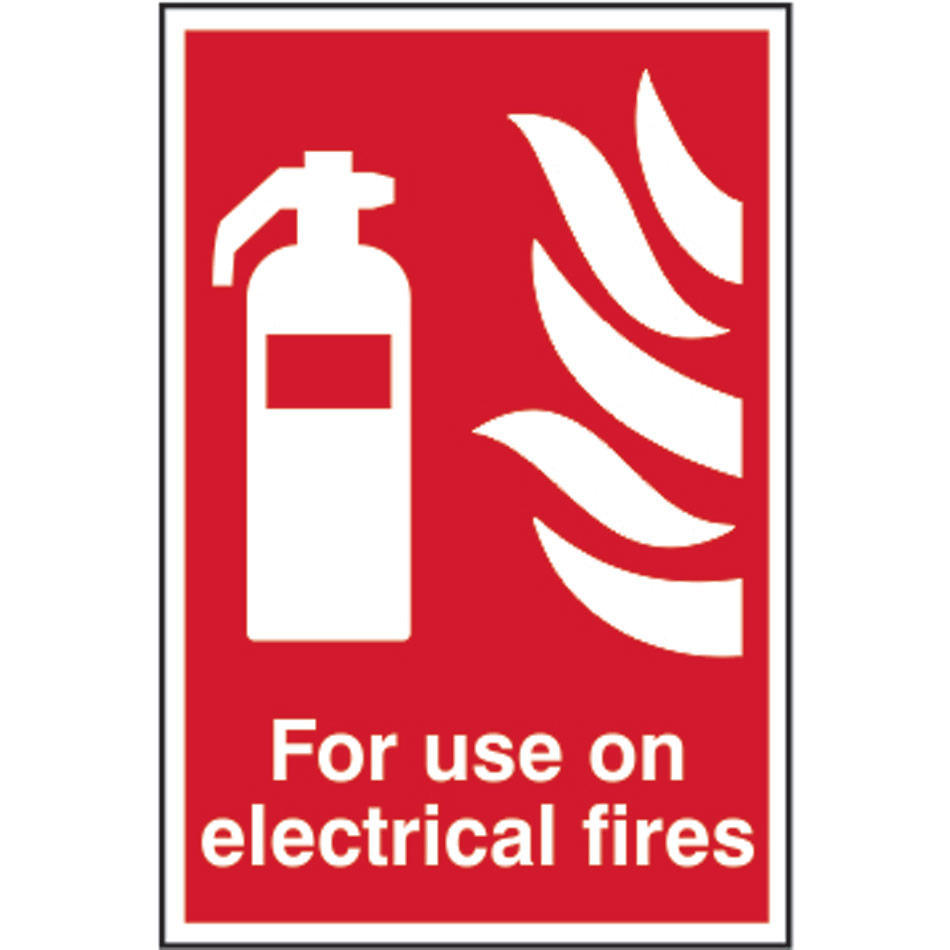 For use on electrical fires - PVC (200 x 300mm)