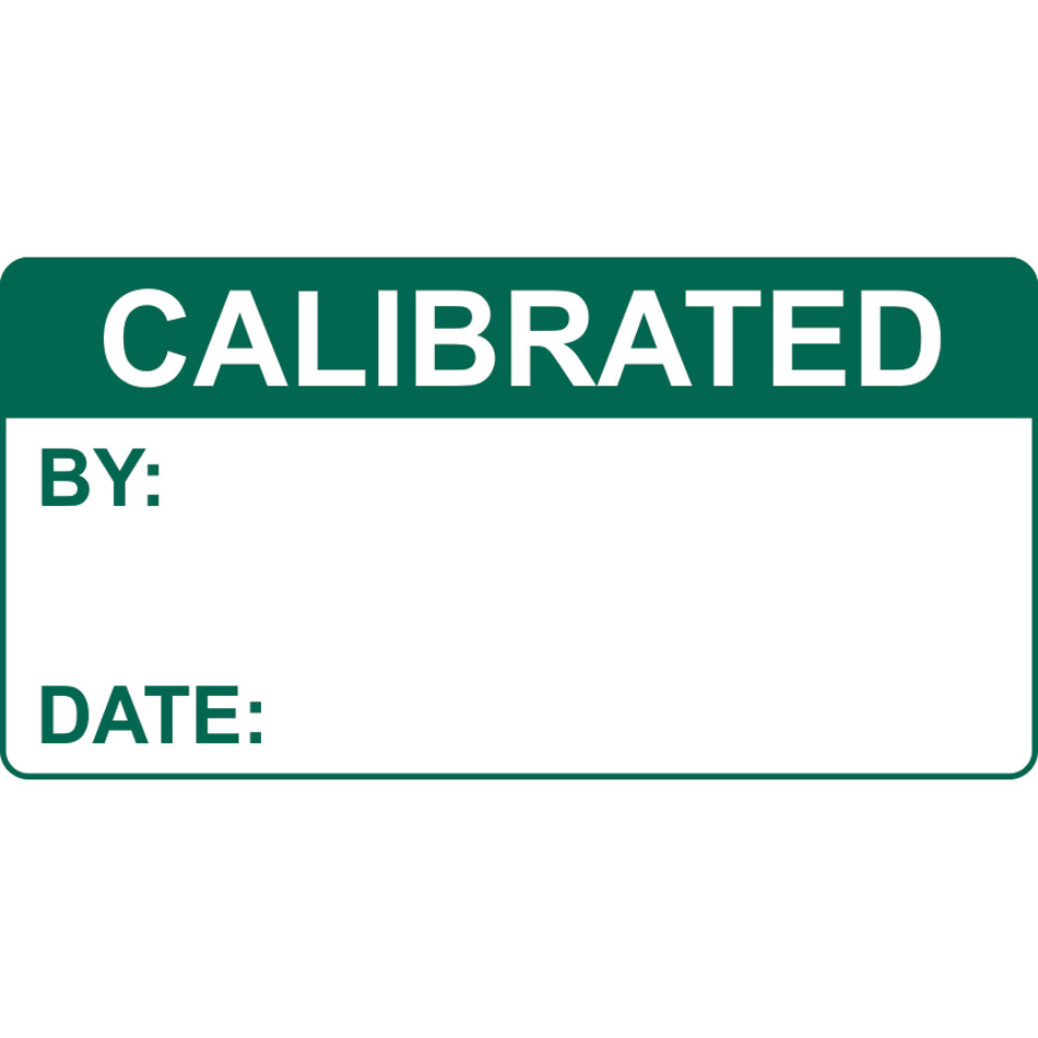Calibrated - Self Laminating Labels  (50 x 25mm Roll of 250)  
