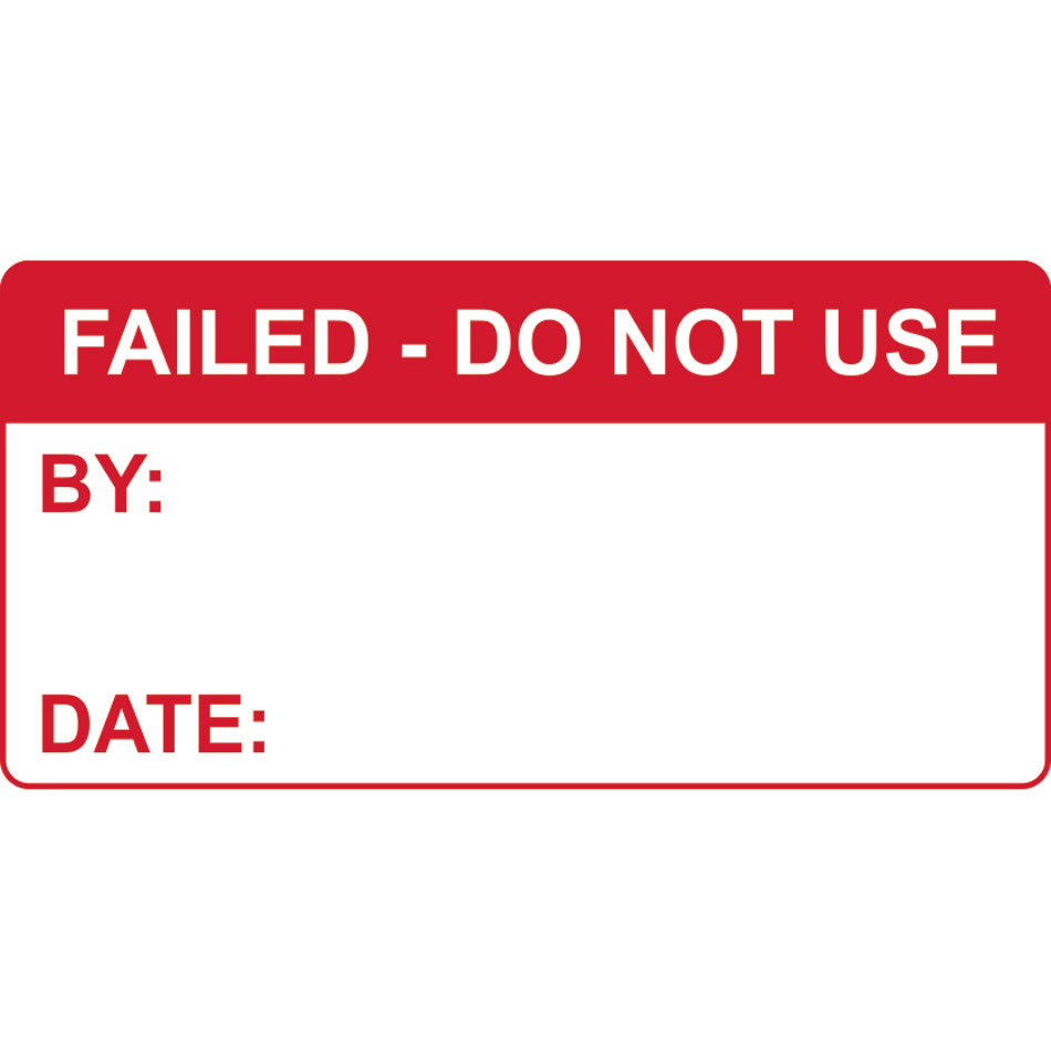 Failed - Do Not Use - Self Laminating Labels  (50 x 25mm Roll of 250)  
