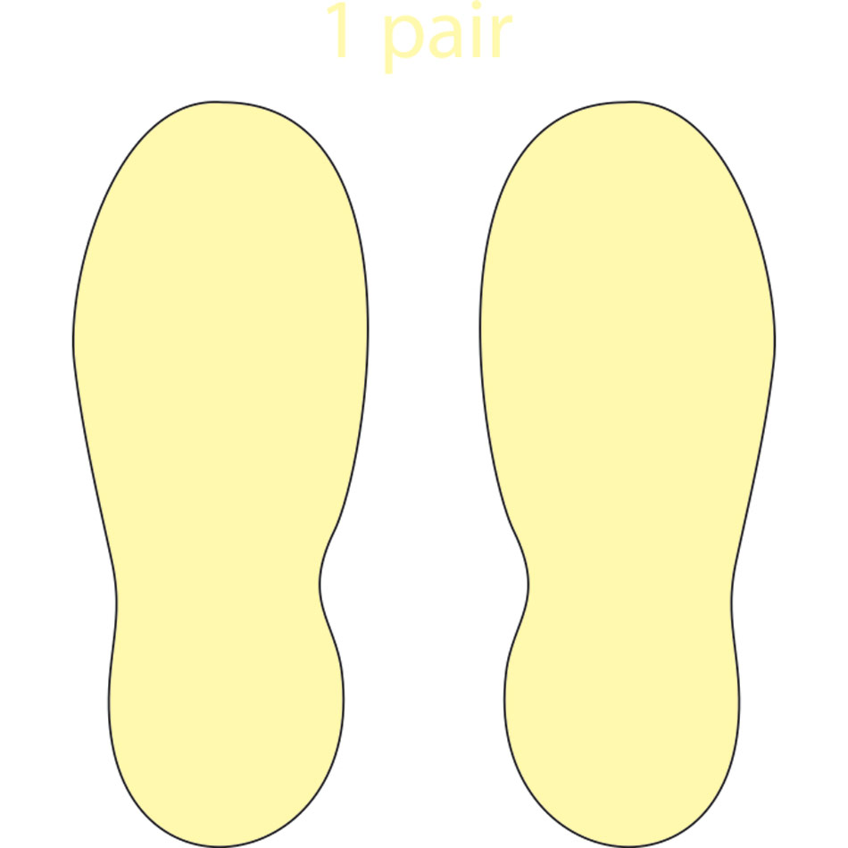 Photoluminescent Anti-slip Floor Footprints (pair)