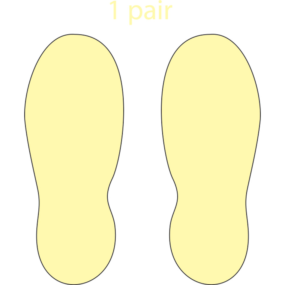 Photoluminescent Anti-slip Floor Footprints (pair)