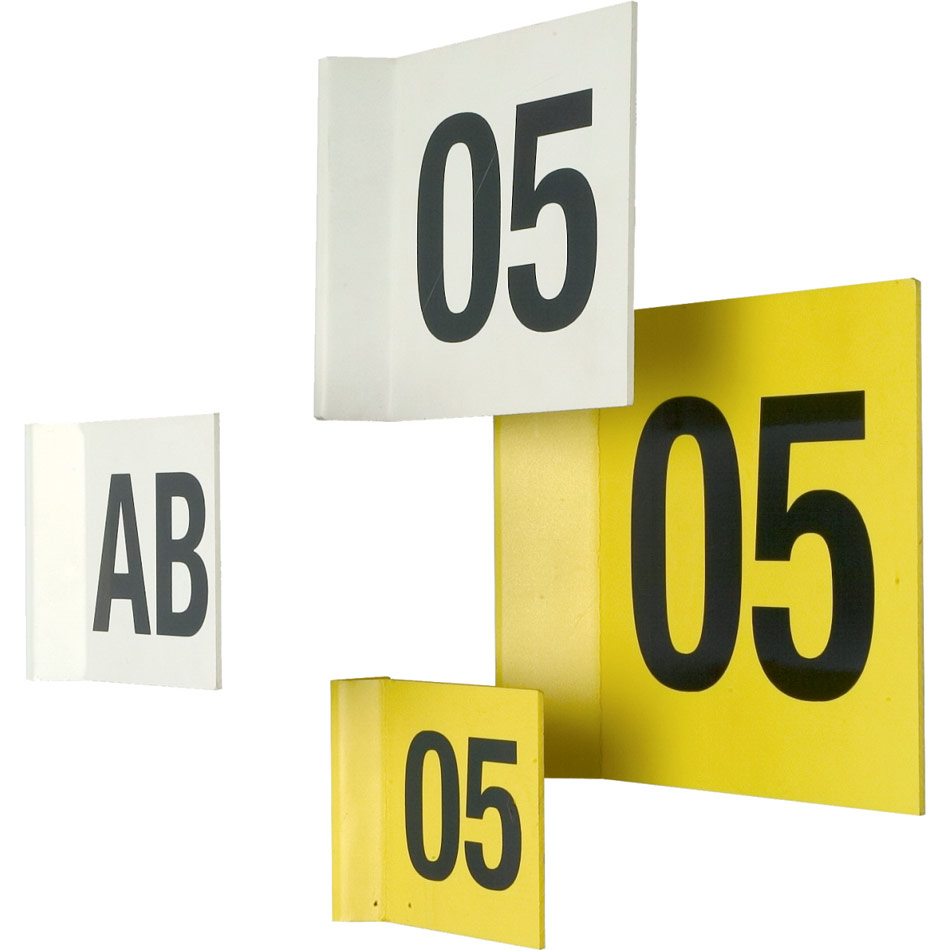 Magnetic Aisle Identifiers - 200 x 200mm (White)