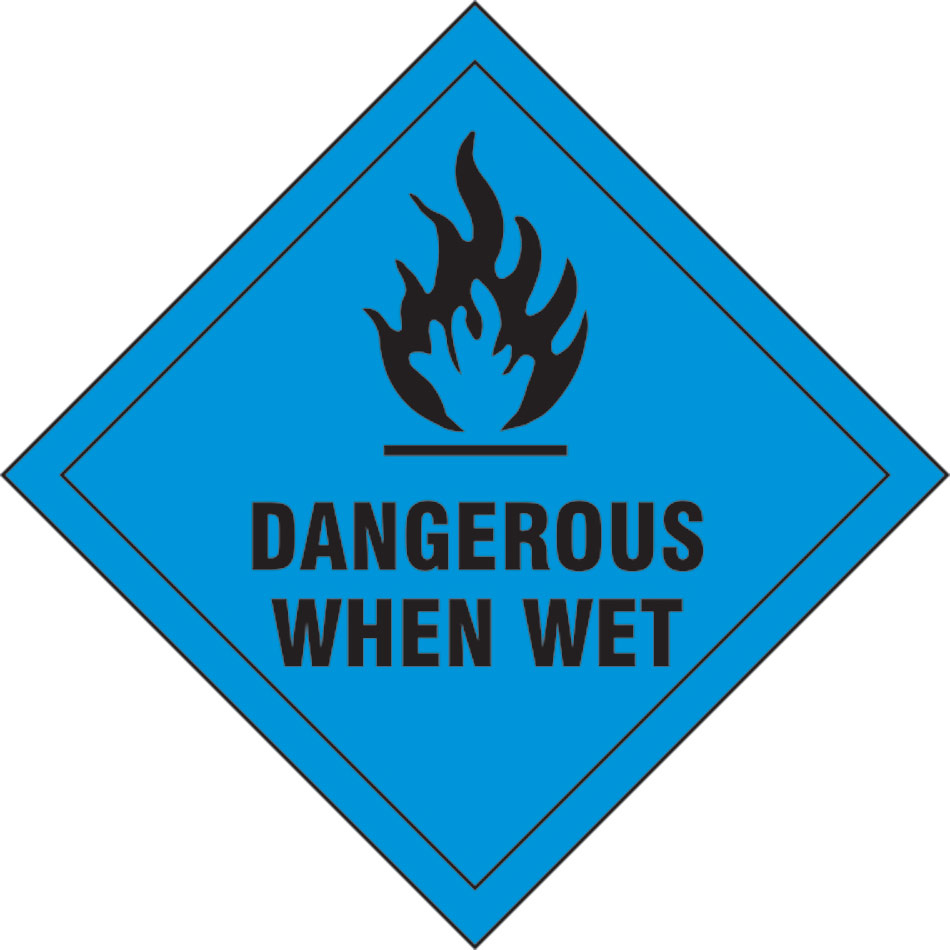 Dangerous When Wet - SAV Diamond (100 x 100mm)