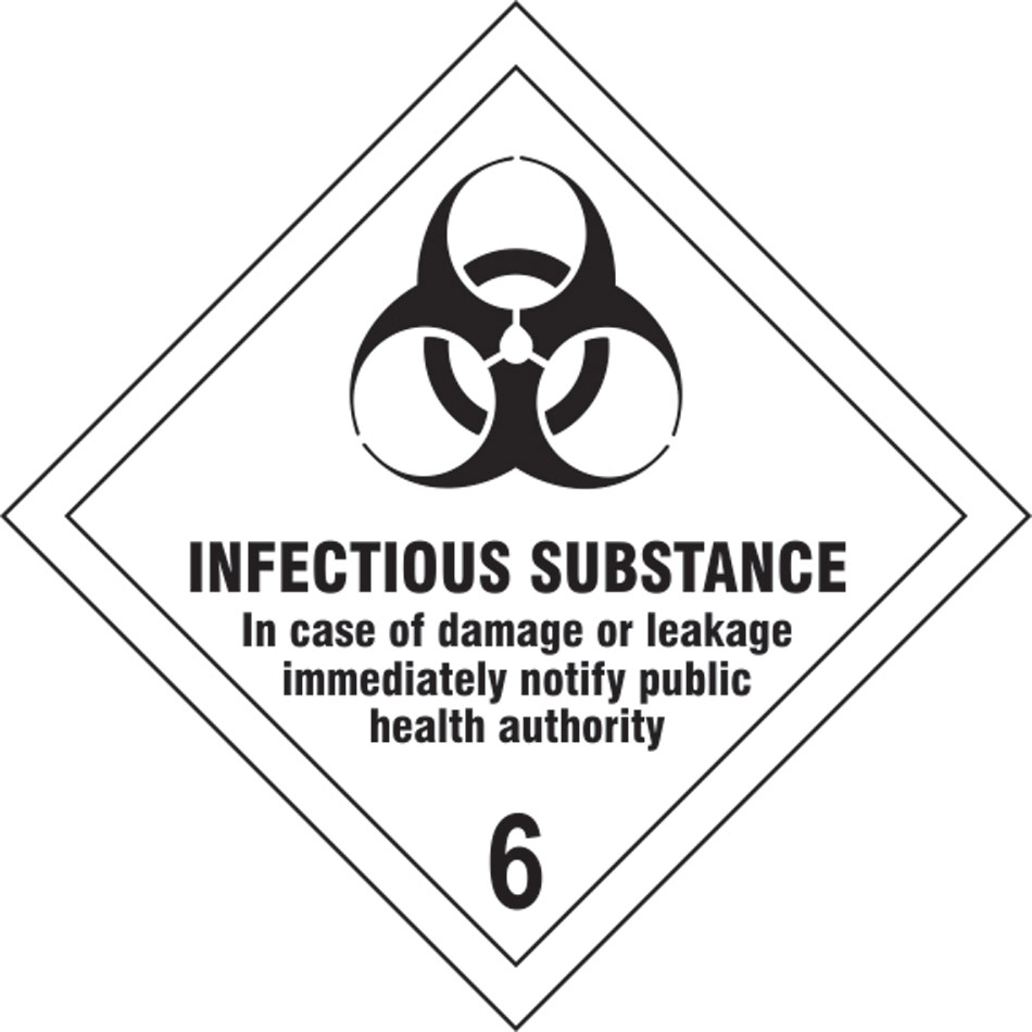 Infectious  Substance 6 - SAV Diamond (100 x 100mm)