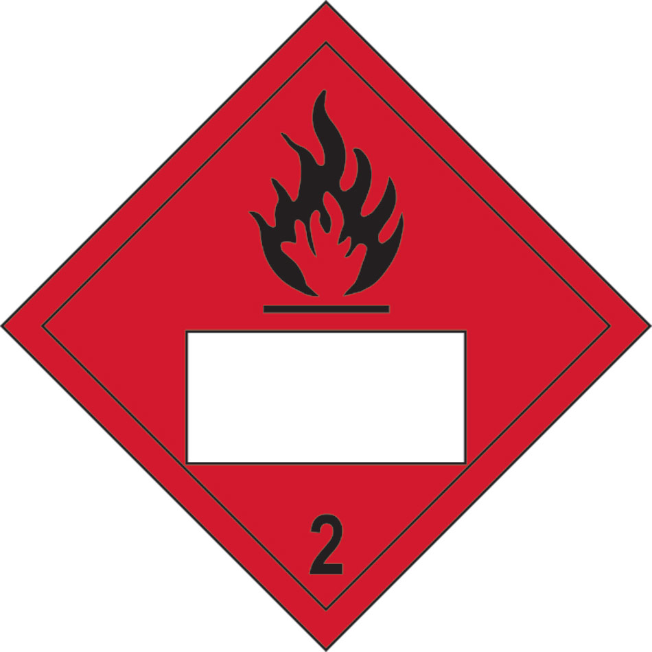 Flammable 2 Symbol - SAV Placard (250 x 250mm)