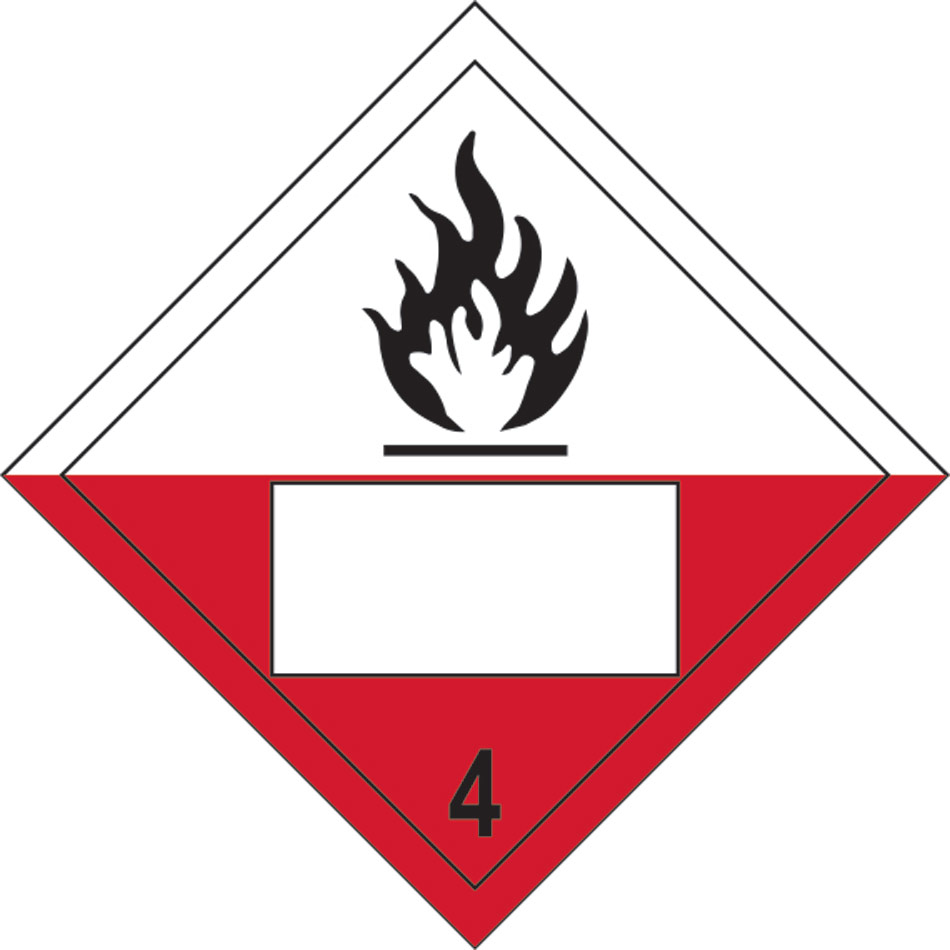 Flammable 4 Symbol - SAV Placard (250 x 250mm)