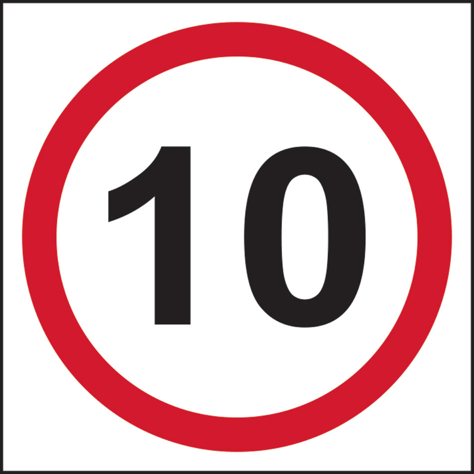 10mph (speed limit) - RPVC (400 x 400mm)