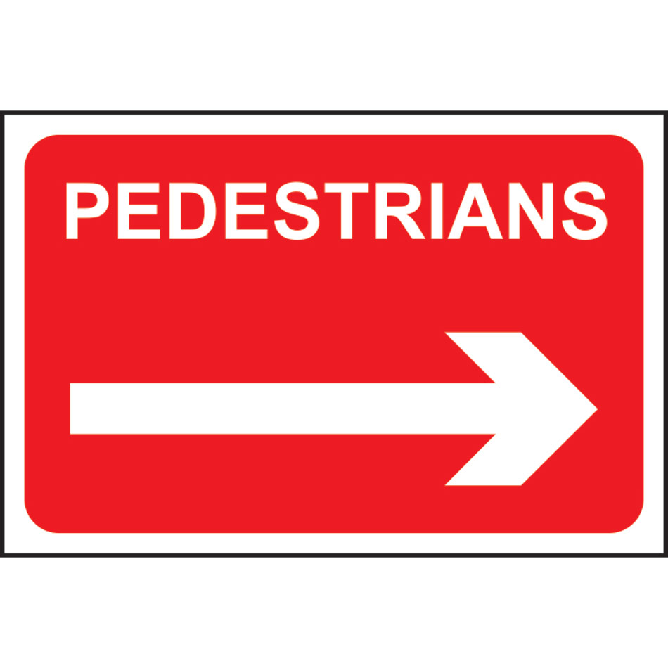 Pedestrians (arrow right) - RPVC (600 x 400mm)