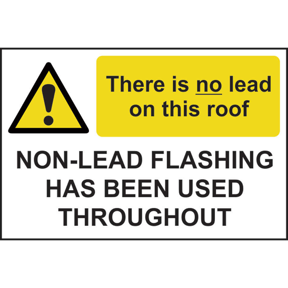 There is no lead on this roof / Non-lead flashing... - RPVC (300 x 200mm)