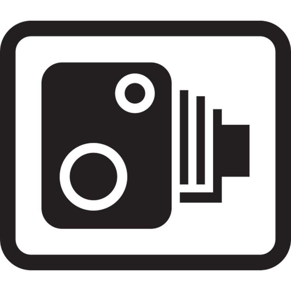 350 x 300mm Dibond 'Speed camera symbol only' Road Sign (without channel)