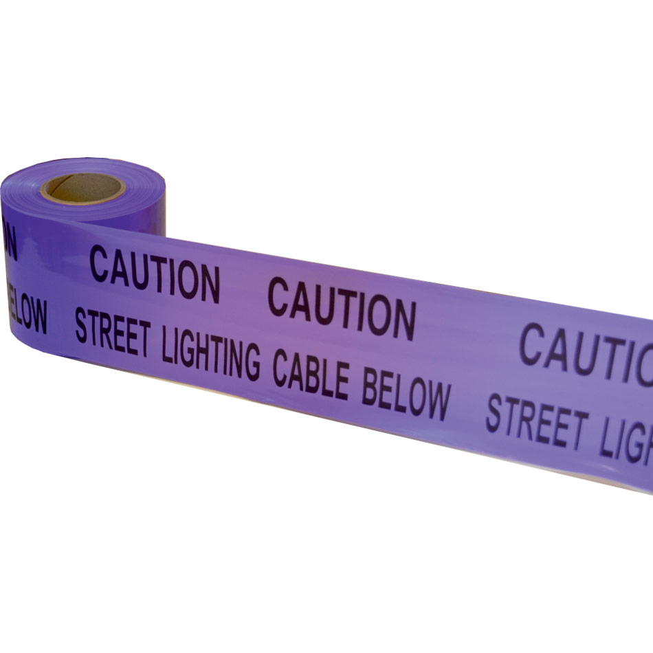 Underground Tape 150mm x 365mtrs Street lighting (Purple)