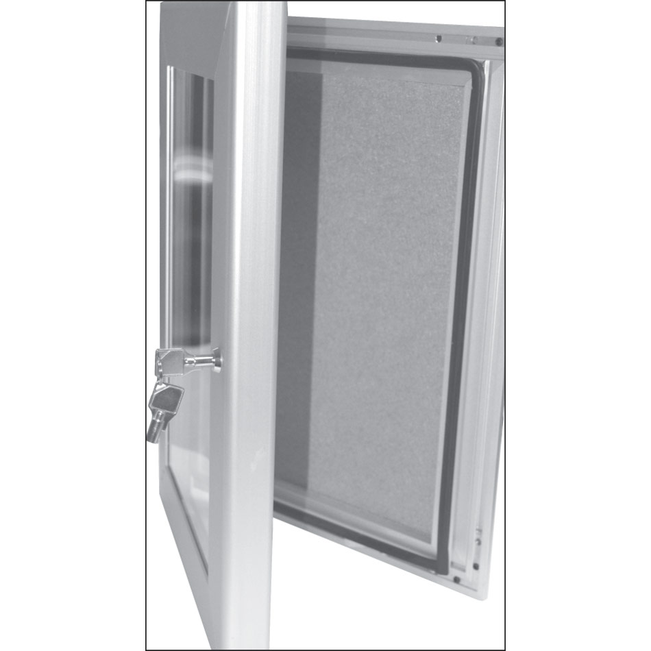 Key Lock Pin Board Frame A3 size Silver  (Grey felt)