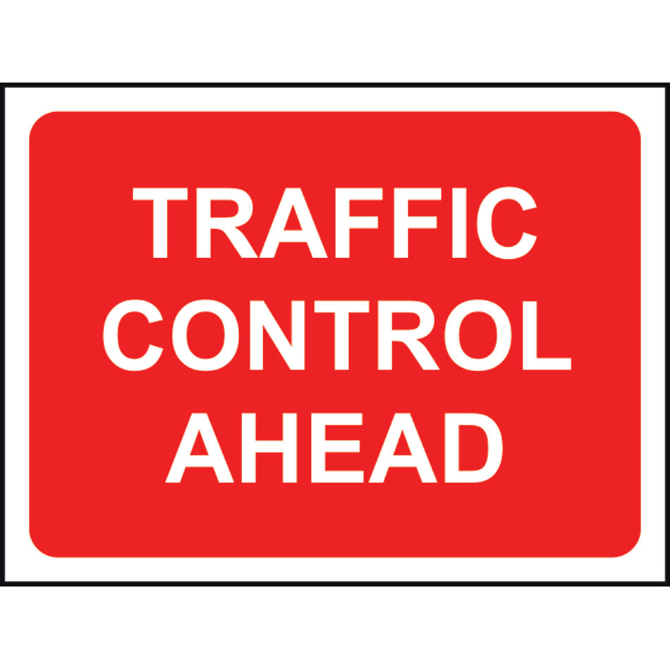 Traffic Control Ahead - Classic Roll up traffic sign (1050 x 750mm)