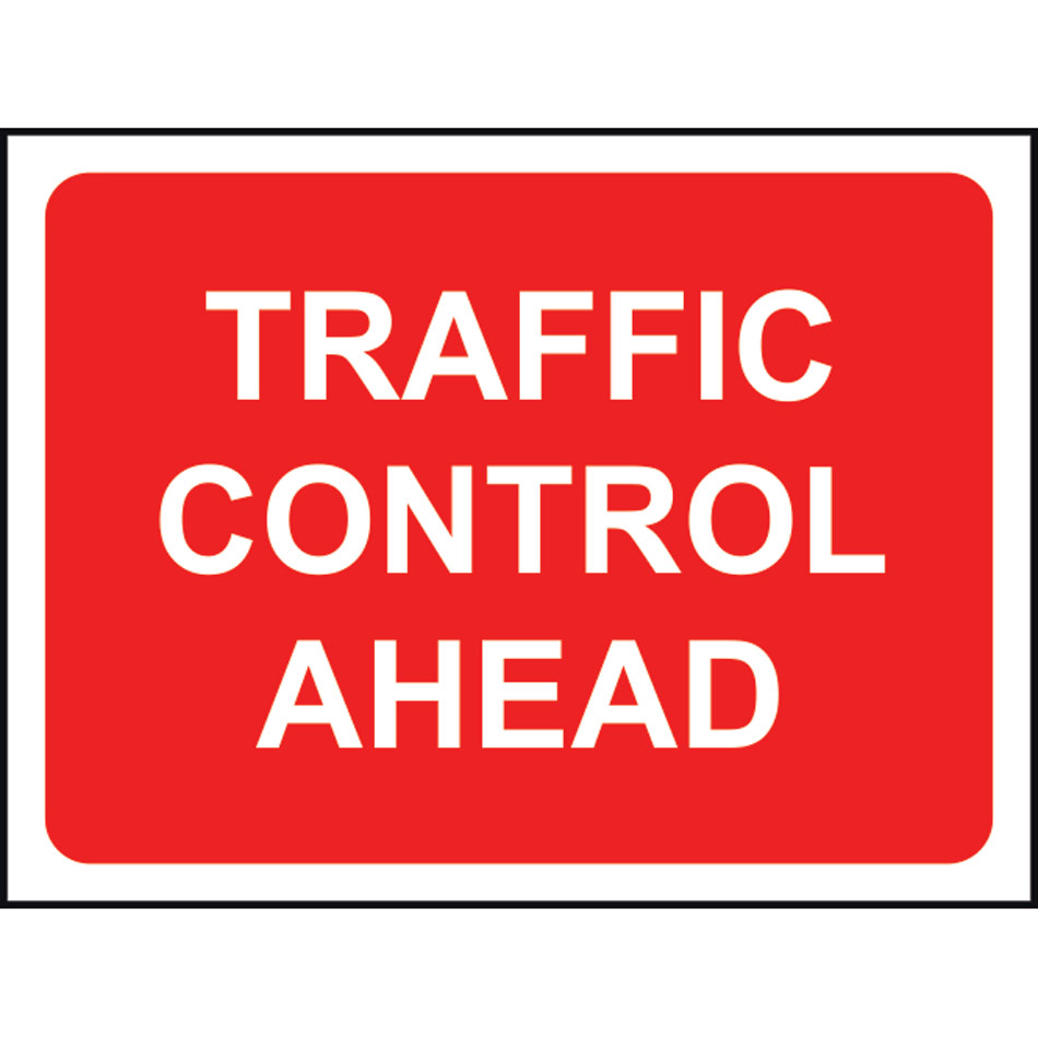 Traffic Control Ahead - TriFlex Roll up traffic sign (1050 x 750mm)