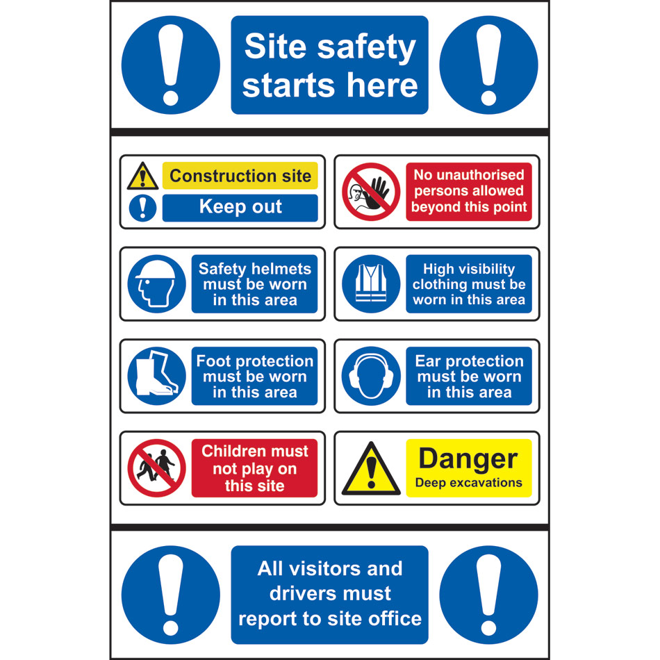 Site Entrance Multisign - CRX (600 x 900mm)