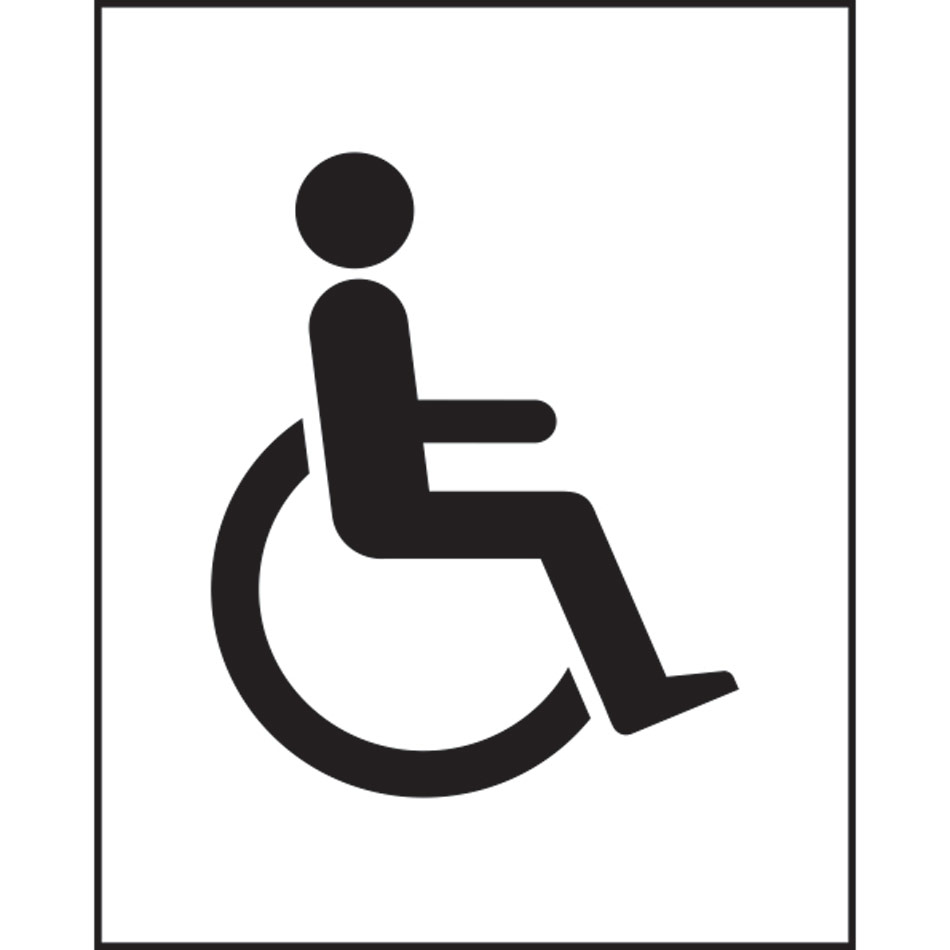 Disabled symbol - SAV (125 x 200mm)