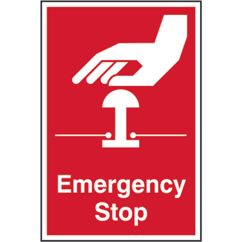 Emergency stop - PVC (200 x 300mm)