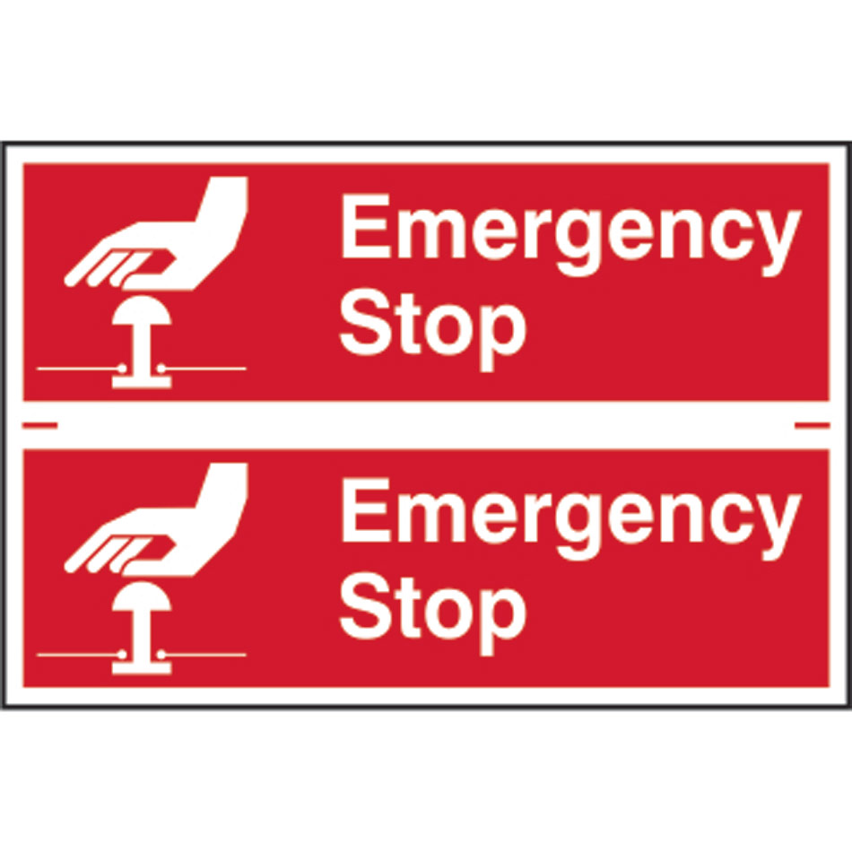 Emergency stop - PVC (300 x 200mm) 