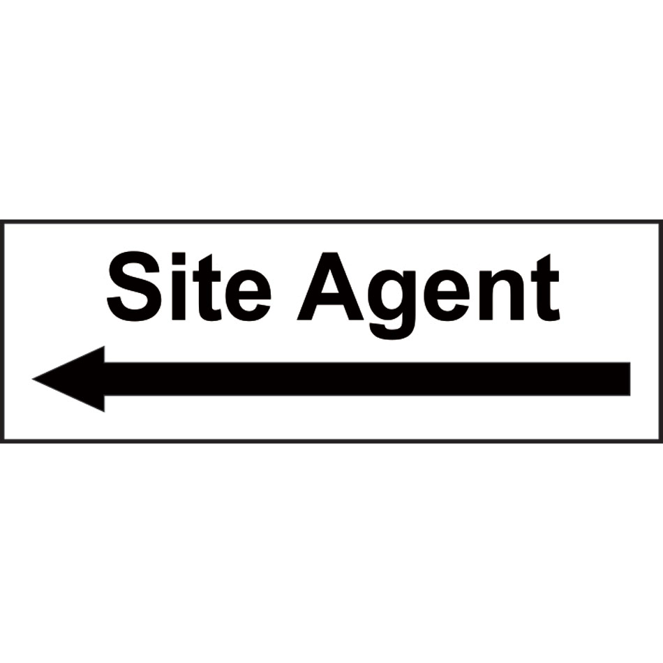 Site Agent arrow left - RPVC (300 x 100mm)