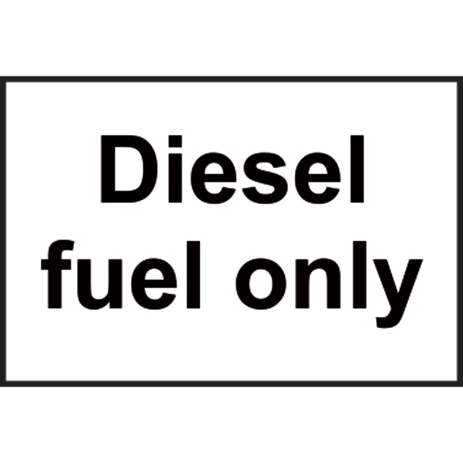 Diesel fuel only - SAV (150 x 100mm)