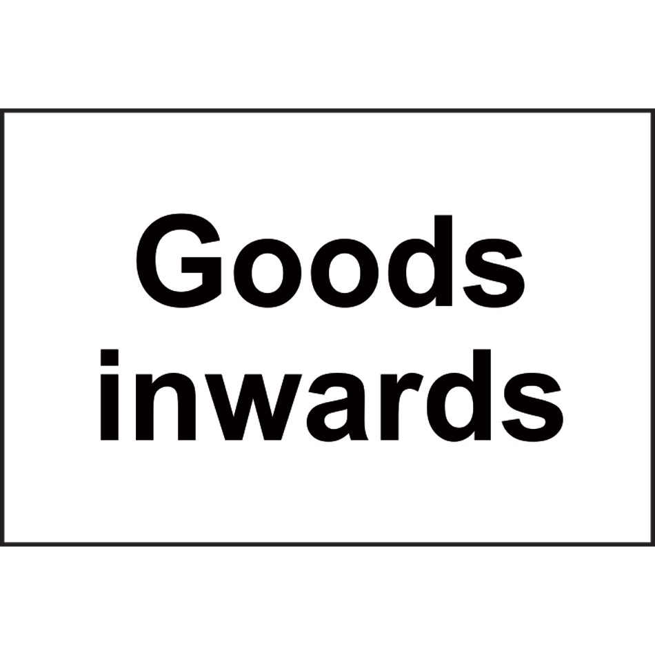 Goods inwards - SAV (300 x 200mm)