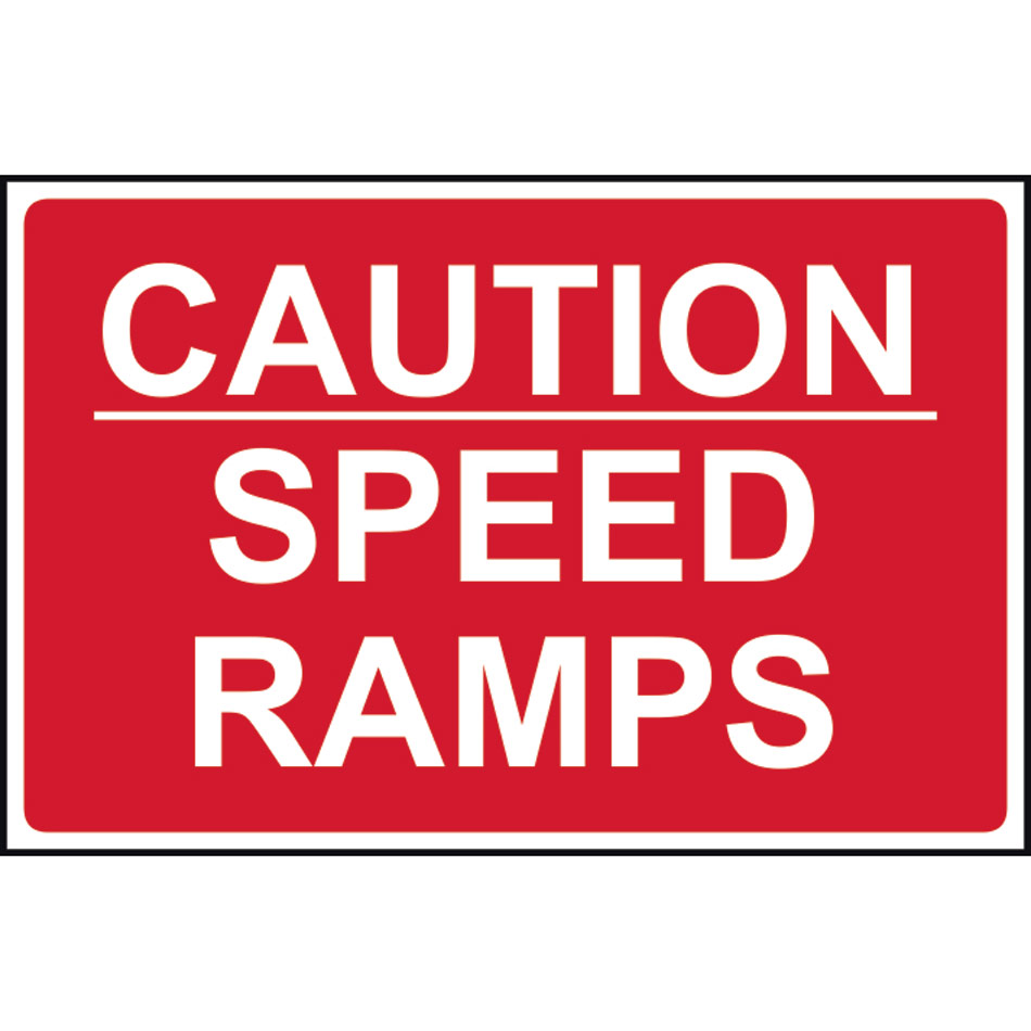 Caution Speed ramps - RPVC (600 x 450mm)