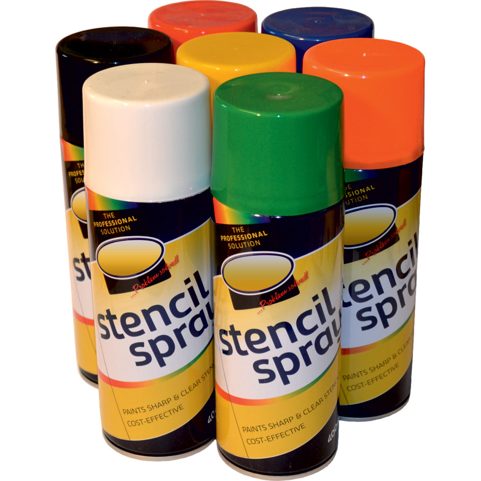 Industrial Stencil Spray - 400ml aerosol - Black (DGN)