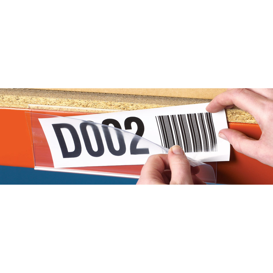 Ticket holders self-adhesive - 25 x 100mm (Pack 100)