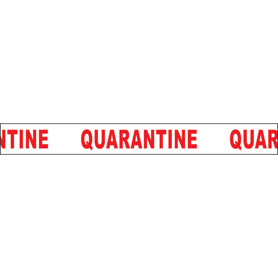 75mm x 250m 'Quarantine' Non Adh Barrier Tape