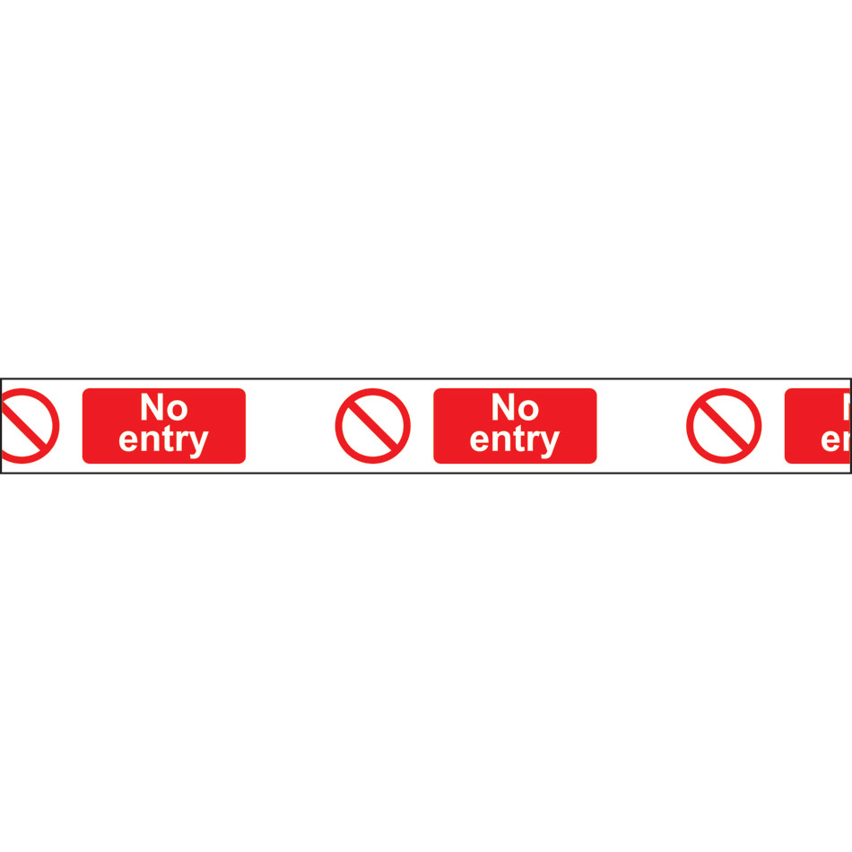 75mm x 250m 'No Entry' Non Adh Barrier Tape