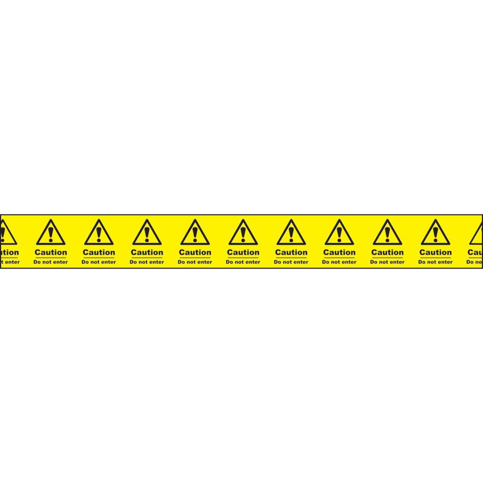75mm x 250m 'Caution do not enter' Non Adh Barrier Tape