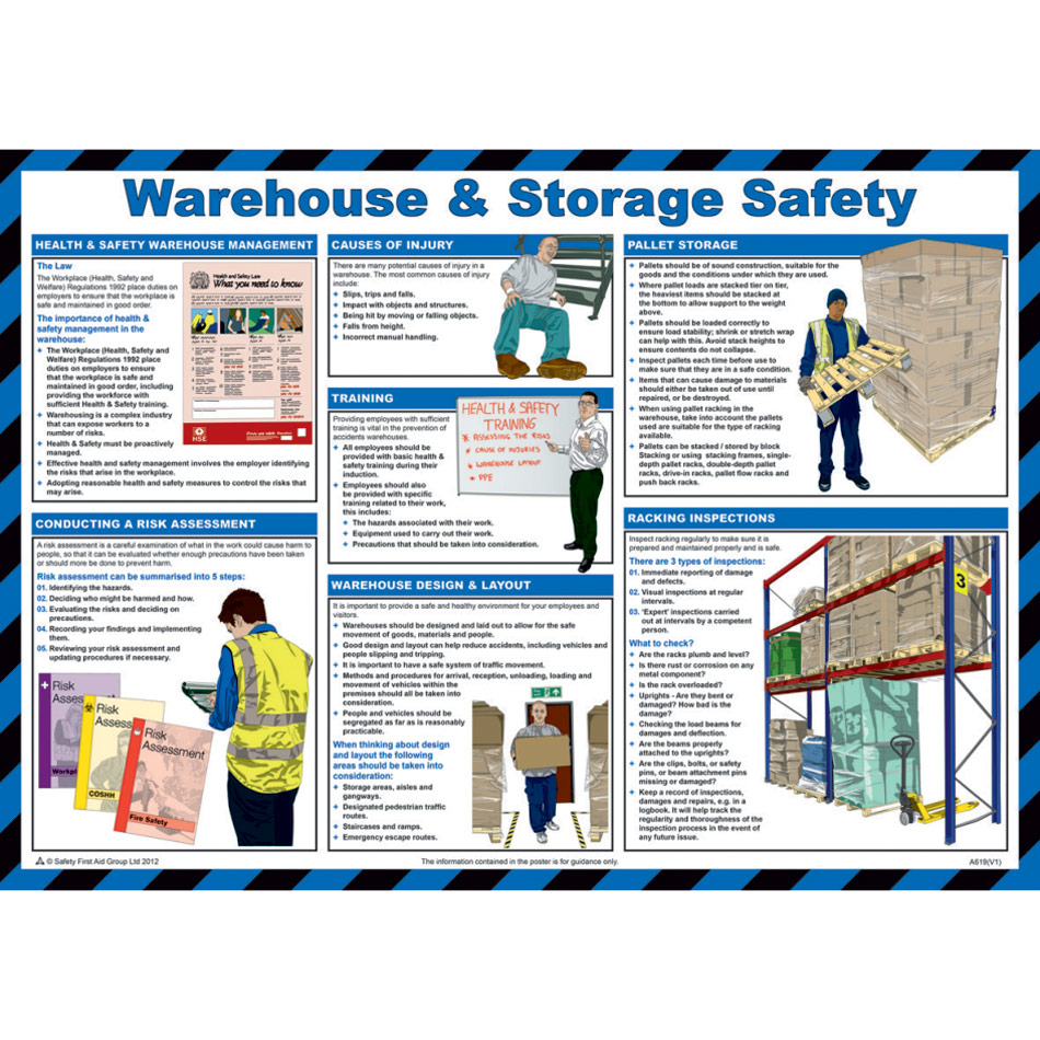 Safety poster - Warehouse & storage safety - LAM (590 x 420mm)