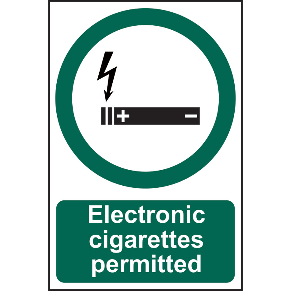 Electronic cigarettes permitted - PVC (200 x 300mm)