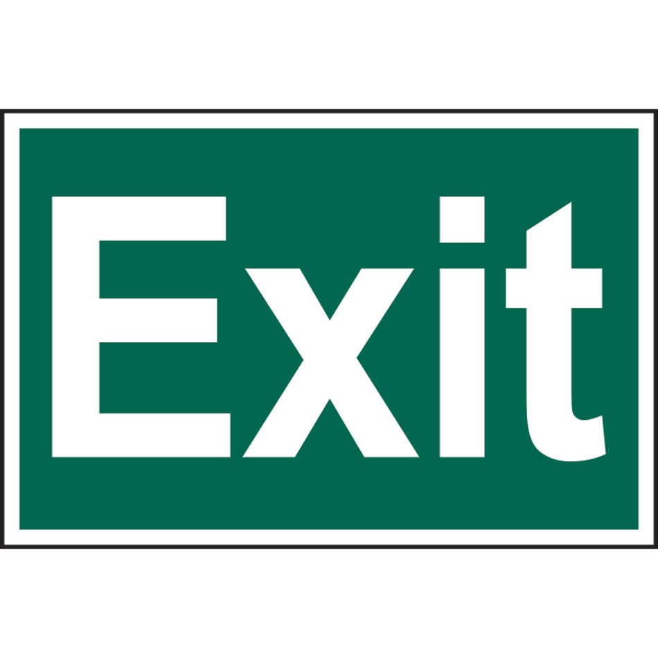 Exit (text only) - PVC (300 x 200mm)