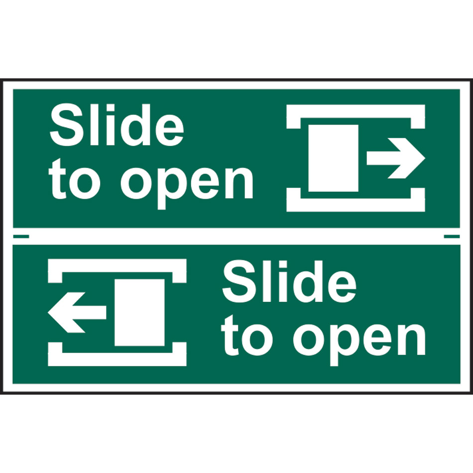 Slide to open left/right - PVC (300 x 200mm) 