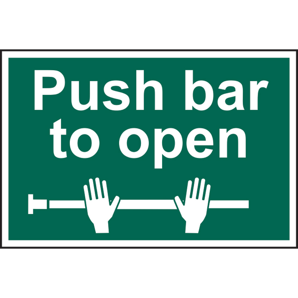 Push bar to open - PVC (300 x 200mm)
