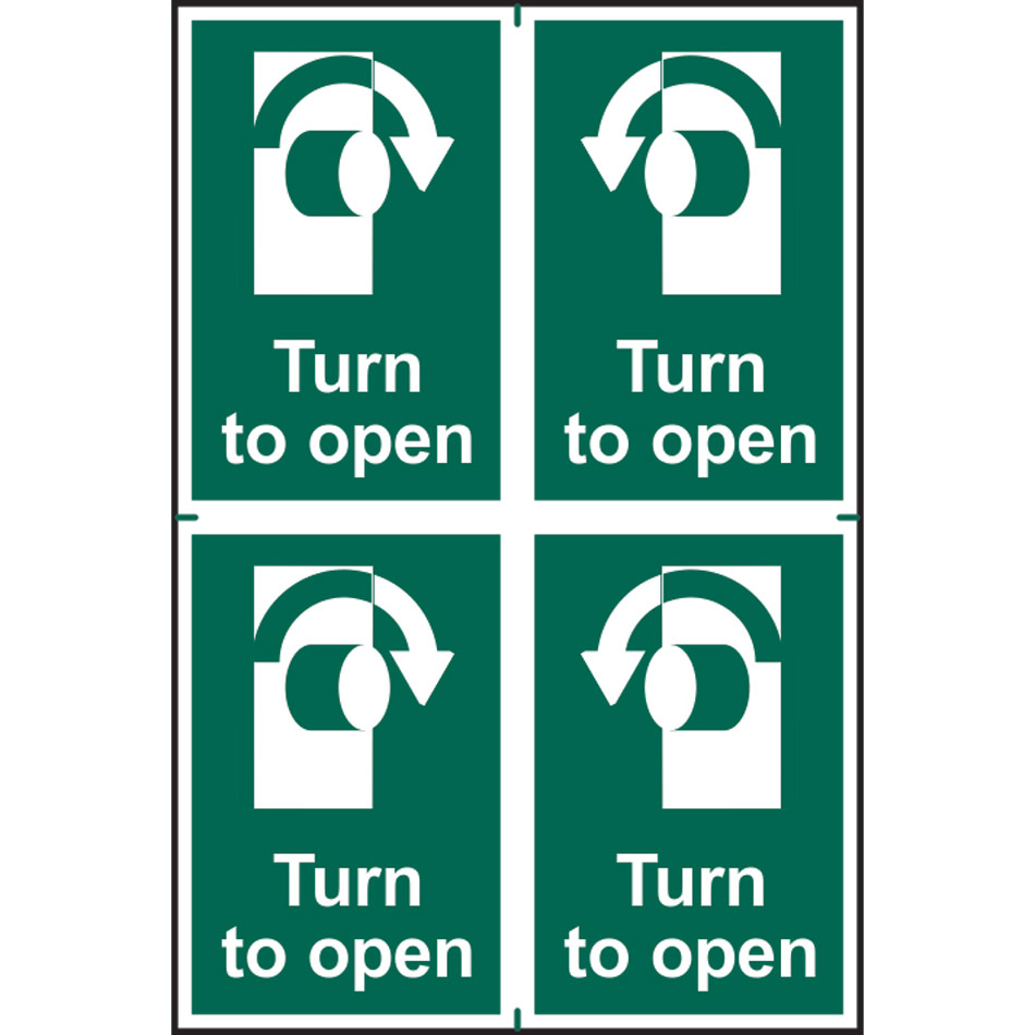 Turn to open - PVC (200 x 300mm) 