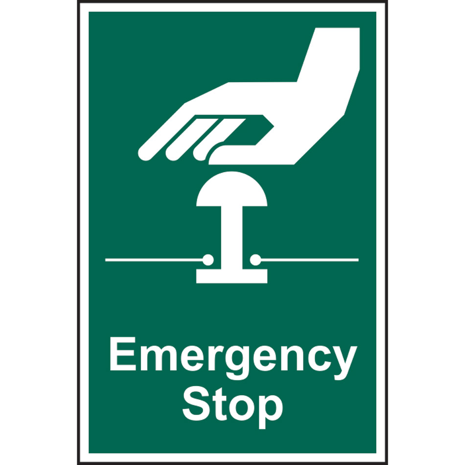 Emergency stop - PVC (200 x 300mm)