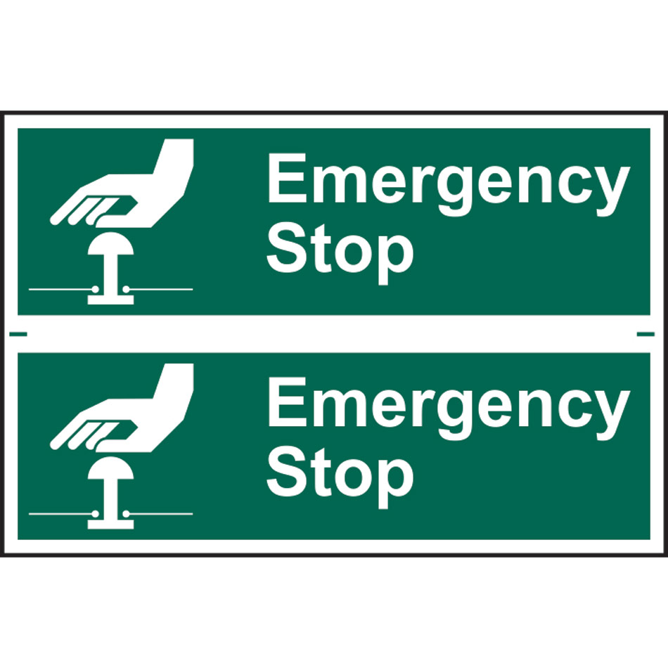 Emergency stop - PVC (300 x 200mm) 