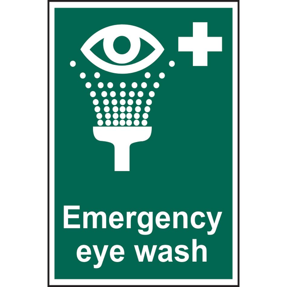 Emergency eye wash - PVC (200 x 300mm)