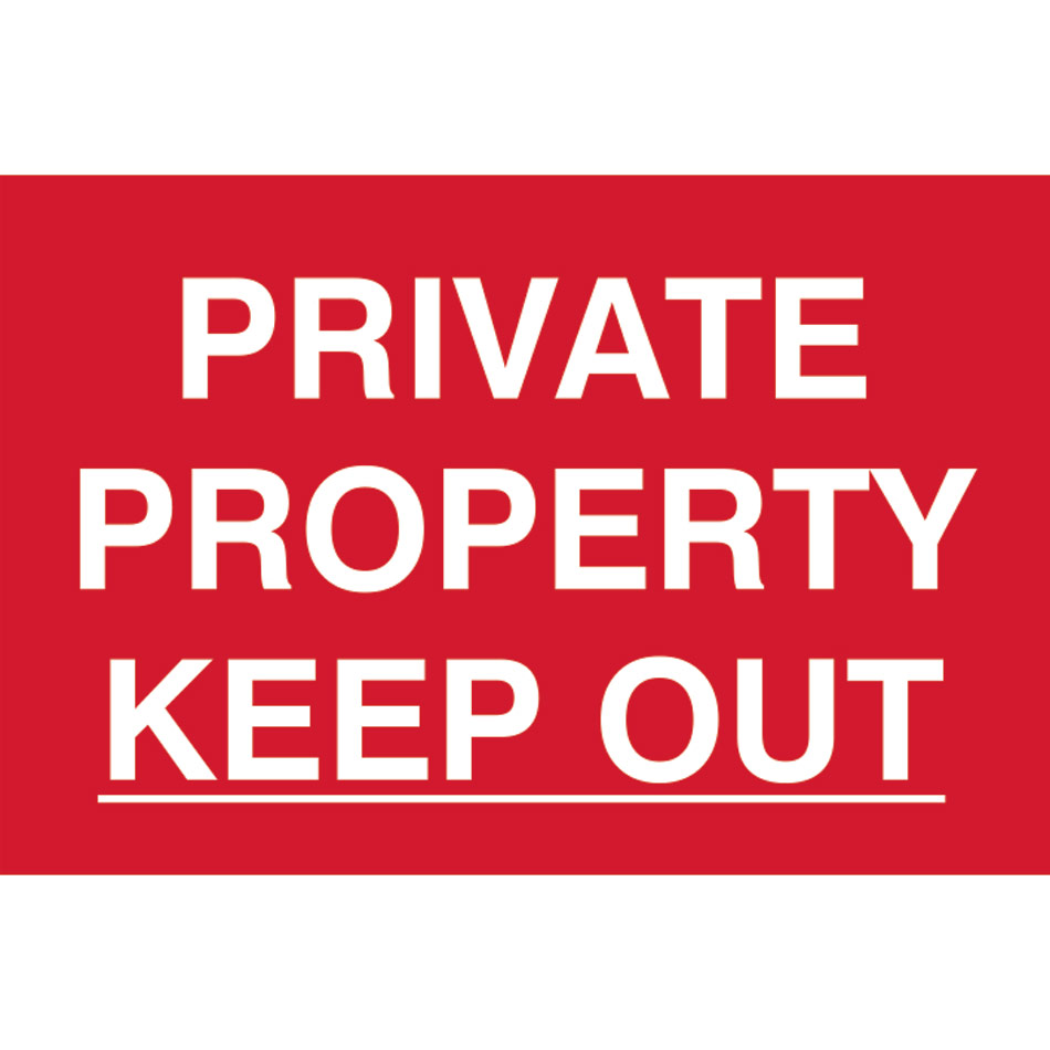Private property Keep out - PVC (300 x 200mm)