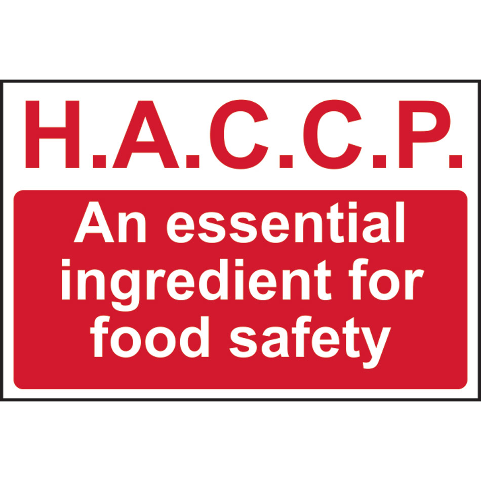 H.A.C.C.P An essential ingredient for food safety - PVC (300 x 200mm)