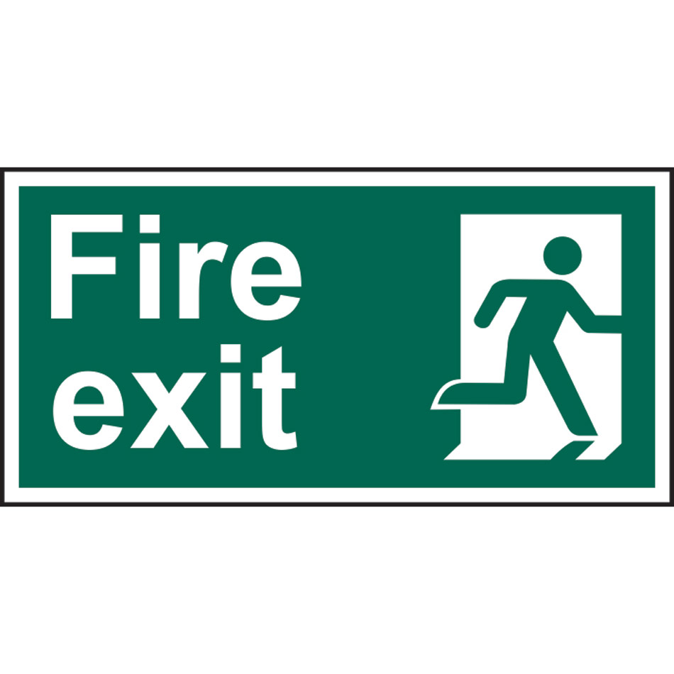 Fire exit man right PVC (300 x 150mm)