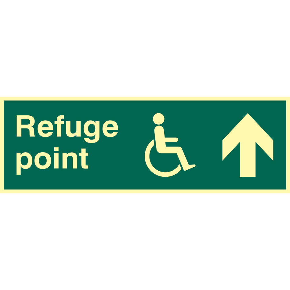 Refuge point arrow up - PHS (450 x 150mm)