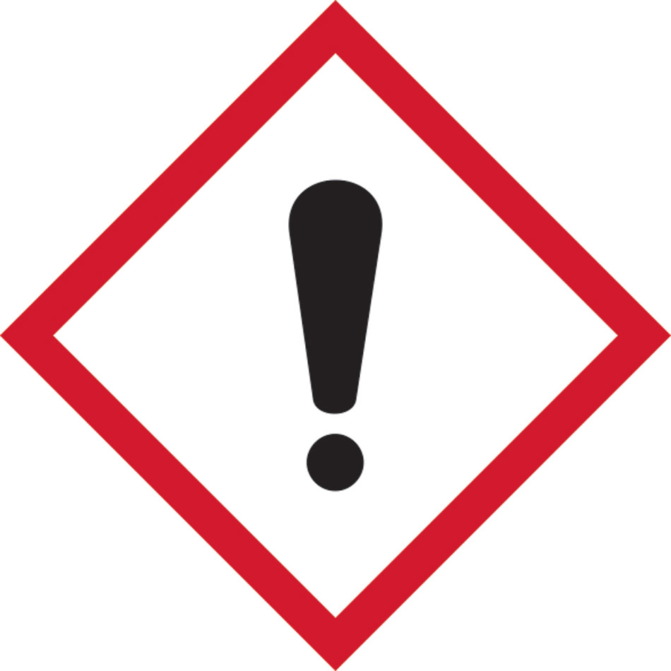 GHS irritant symbol - SAV (100 x 100mm) 