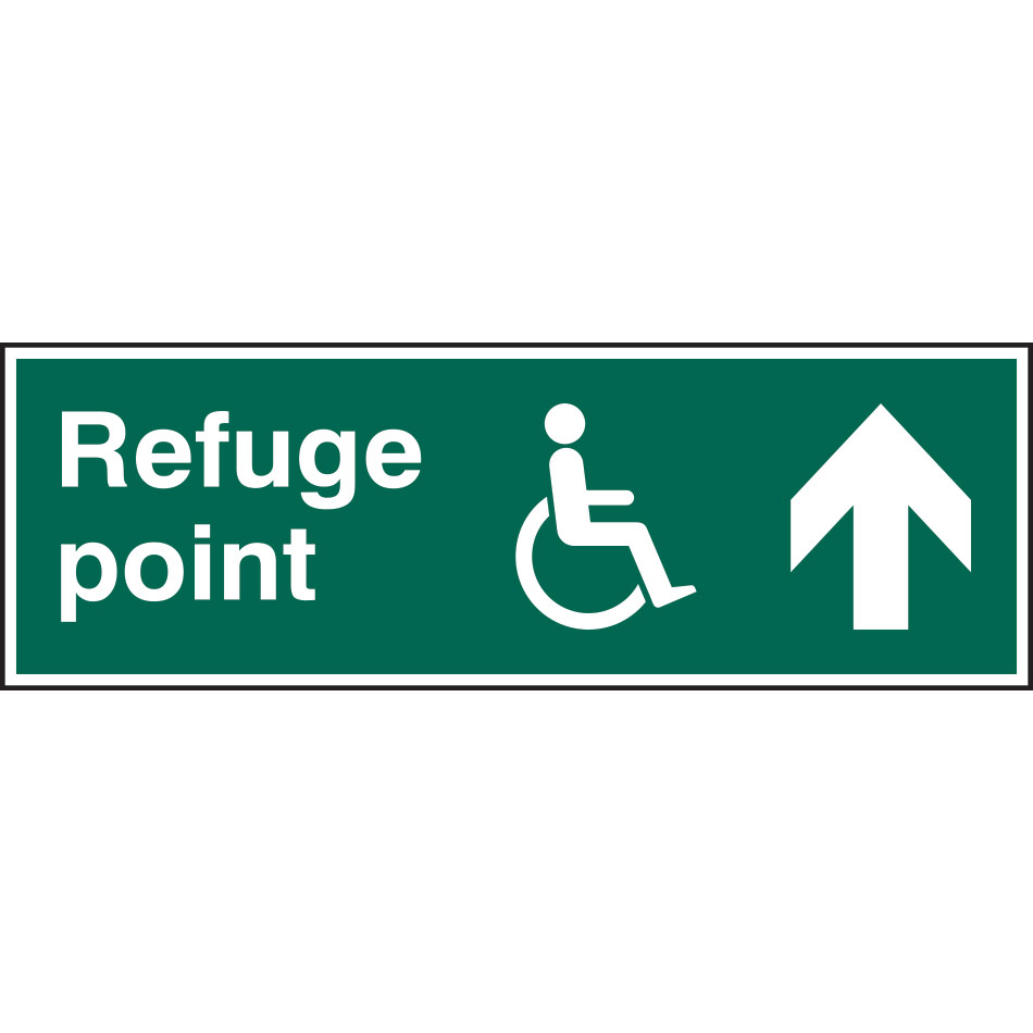 Refuge point arrow up - PVC (450 x 150mm)