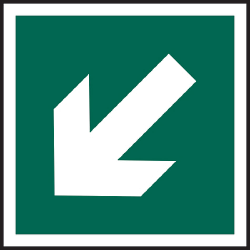 Diagonal arrow symbol - PVC (150 x 150mm)