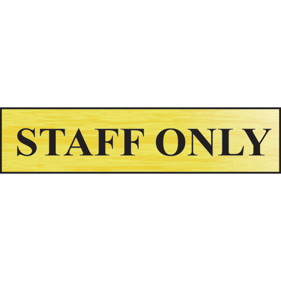 Staff only - BRG (220 x 60mm)